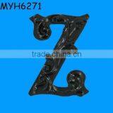 Black Resin Alphabet Letter z Crafts thumbnail-1