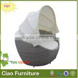 Round Rattan Outdoor Pool Bed With Canopy thumbnail-2
