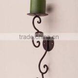 Pair Wrought Iron Metal Sconce Wall Candle Holder thumbnail-1