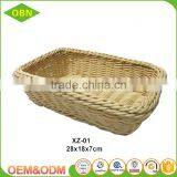 Hand Woven Washable Solid Plastic Food Basket thumbnail-1