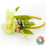 Fashion Baby Girls Hairband Elastic Girls Headband With Fabric Flower thumbnail-2