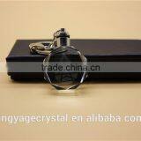 Crystal Glass Keychain With Led Light for Logo Custom and Engraving