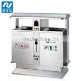 Stainless Steel Metal Outdoor Garbage Urban Dust Bin thumbnail-4