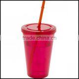 Smoothie Tumbler With Straw JUICE & ICED COFFEE PLASTIC TRAVEL Cups,customized Plastic Coffee Travel Beverage Cups Manufacturer thumbnail-1