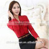 Custom Fashion Long Sleeve Ladies Office Blouses and Shirts thumbnail-2