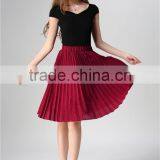 2017 Slim Elastic High Waist Skirt Skater Skirt Pleated Skirts LC8193-W thumbnail-2