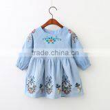 Fashion Kids Dresses Autumn Casual Long Sleeve Embroidered Dress thumbnail-2