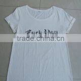 Women T-shirt 100%cotton Short Sleeve thumbnail-1