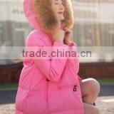 GZY Wholesale Pink Coat Fur Hood at Low Price thumbnail-1