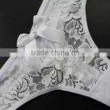 Stock Women Bowknot Sey G-String Thongs Fashion Intimates Briefs Women Lace Underwear Breathable Lingerie Summer Style Girls Pan thumbnail-6