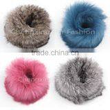 CX-A-28C Top Quality Winter Rabbit Fur Leather Cuff Bracelet thumbnail-1