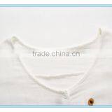Half Sleeves V Neck Cotton Embroidery Breathable Fashion Lady Shirt thumbnail-4