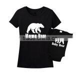 Mommy and me t Shirts Custom Printing 100% Organic Cotton T-shirts Bodysuit Wholesale thumbnail-4