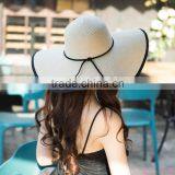 Zm40598b New Women Beach Hat Lady Cap Wide Brim Summer Sun Straw Hat thumbnail-2