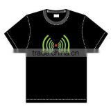 Fashion short sleeve wifi detector t-shirt with 100% pure cotton