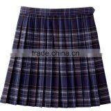 Wholesales Short Design Schools Uniform Skirts Blue Plaid School Girl Skirt thumbnail-1