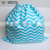 Monogramed Chevron Laundry Bag With Drawstring thumbnail-6