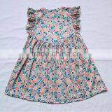Wholesale Kids Baby Clothes Set Children Boutique Beautiful Floral Ruffle Dress Outfits Princess Tunic Wear thumbnail-3