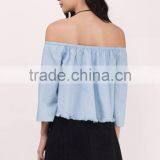 2017 Latest Fashion Design Lady Clothing Summer off Shoulder Women Top thumbnail-4