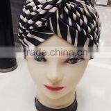 New Color Striped Indian Cap Arabic Muslim Headscarf Hat Lady Print Hat Wholesale thumbnail-1