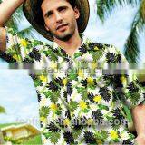 Peach Skin Men's Short Sleeve Hawaiian Shirts En's Short Sleeve Hawaiian Shirts thumbnail-1
