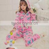 Best Selling Cartoon Pattern Printed Women Sleepwear Fleece Winter thumbnail-4
