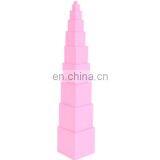 Good Quality Education Montessori Pink Tower Wood Toys Montessori thumbnail-5