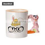 China Factory Direclty Supply Sublimation 11oz Animal Mugs-Rabbit With Box B1DW-04W