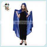 Wicca Party Fancy Dress Blue Full Length Adult Hooded Cape HPC-0524