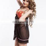 Best Selling Sexy Women Black Transparent Sexy Lady Nightwear thumbnail-1