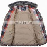 Latest New Mens Winter Fur Collar Thick Padded Down Jacket Leather thumbnail-2