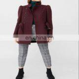 Custom New Style Classic Red Button Belt Slim Fit Lady Winter Jacket thumbnail-2