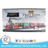 Hot Sell Raiway Toy Set Battery Operation Smoke Train Model With Light and Music