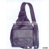 Black Leather Backpack, Leather Backpack Pattern, Leather Backpack for Man Made in India thumbnail-2