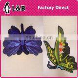 New Design Embroidery 3D Butterfly Hot Fix Patch