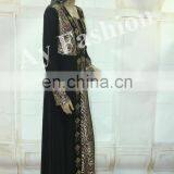 New Style Fashionable Front Open Abaya Women Kimono With Lace Trim Fashion Design Lace Abaya thumbnail-6