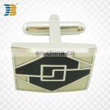 Square Shape Custom Enamel Blank Stainless Steel Cufflink Back for Men