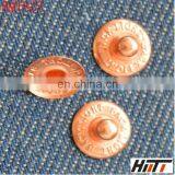 Embossed Logo Jeans Metal Nipple Rivet