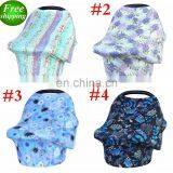 Hot Selling Printed Shopping Cart Car Seat Canopy Multi Use Breastfeeding Cover up Stroller Car Seat Baby Nursing Cover thumbnail-4