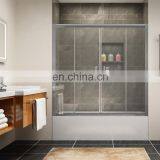 New Fashion Bathroom Glass Shower Screen Sliding Door Stainless Steel Glass Shower thumbnail-2