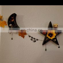 2pcs moon star set wood shelf hanging on the wall shelf