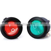 KCD1-105 20MM Round Rocker Switch 3 Pins 6A 250V Power Switch With Led Light SPST 3PIN On/Off Button Switch