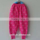 eco-friendly 100% cotton knitted parttern infant long pants
