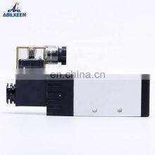 Pneumatic New Black Body 4V Series 5/2 Way Single Coil Solenoid Valve Types AC24V Electric Mechanical Valve thumbnail-2