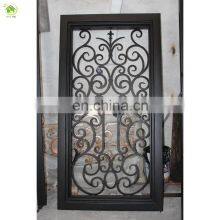 48 Inches Exterior Front Wrought Iron Main Front Door Design With Opening Window thumbnail-2