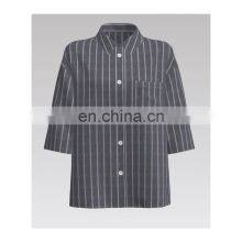 Fashion Cheap Hot Sale Blue Stripe Yarn-dyed Fabric 100% Cotton for Shirt