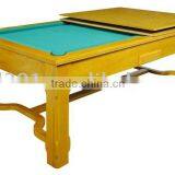 Dining Pool Table Made of Solid Oak Wood .