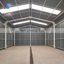 WZH Low Cost Long-span Prefabricated Steel Frame Doom Warehouse Plage Prefab Steel Structure Buildings thumbnail-3