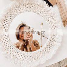 Boho Style Macrame Mirror, Home Decor, Wall Art, Handmade Gift Wholesale thumbnail-4