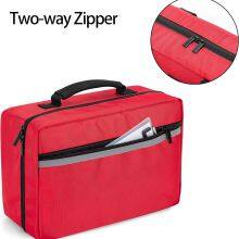 Carryable First Aid Bag Empty, Emergency Trauma Bag for Accessories, Medical Supplies Bag With 2.5 Inner Flap, Red thumbnail-4
